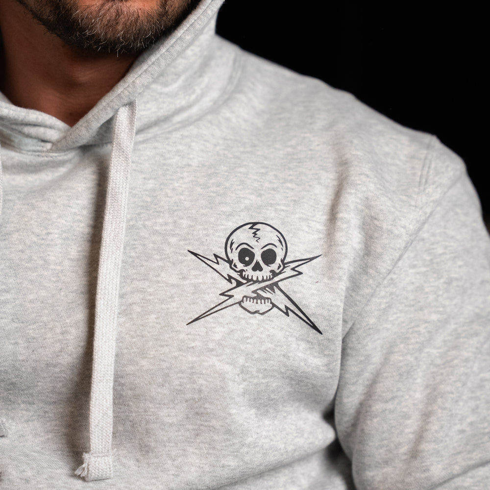 TTG Hoodie Skull Lightning - chest detail