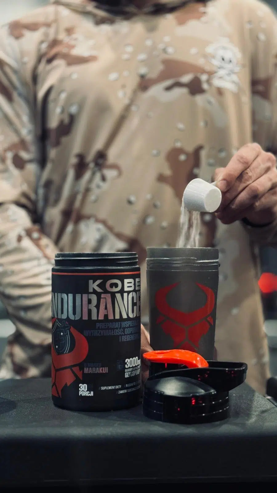 KOBE POWER shaker bottle with KOBE ENDURANCE