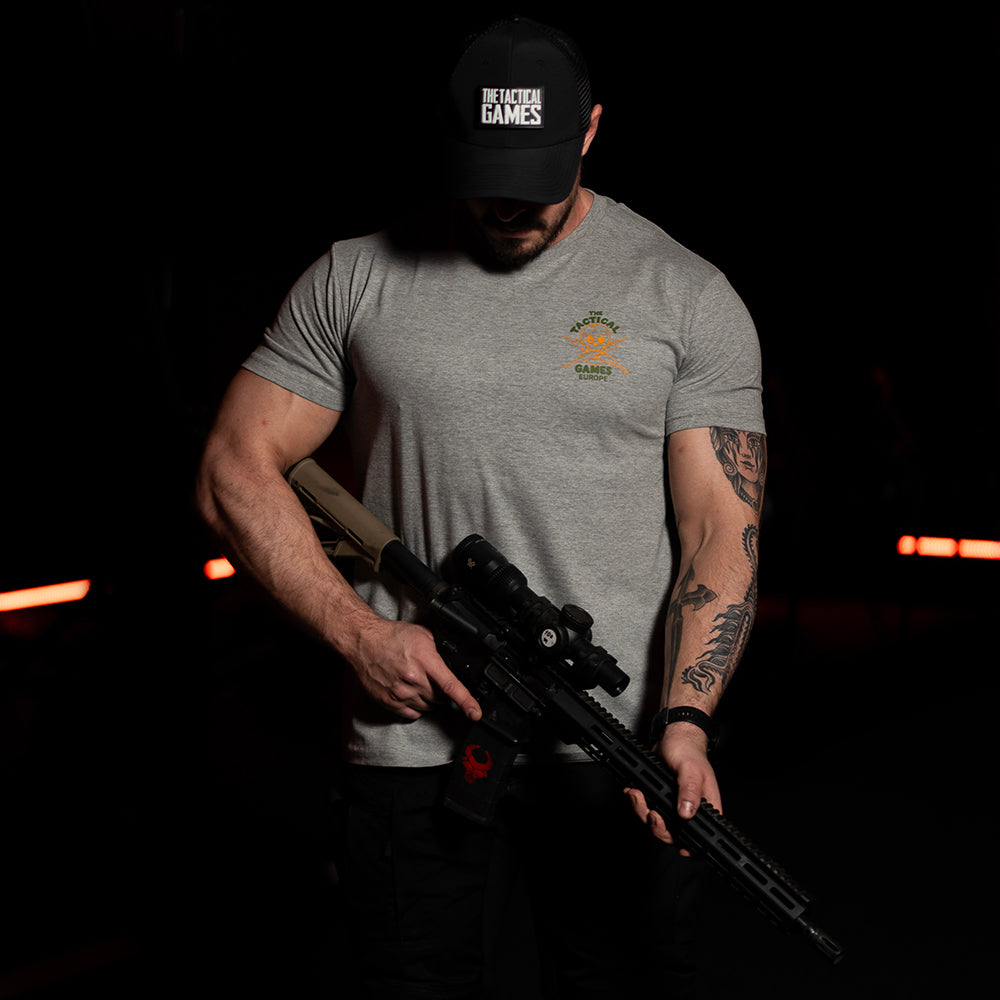 TTG Europe Skull T-shirt grey - front