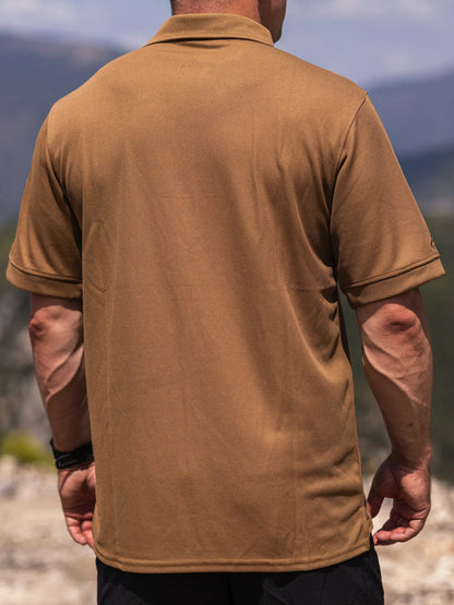 TTG polo shirt coyote - detail